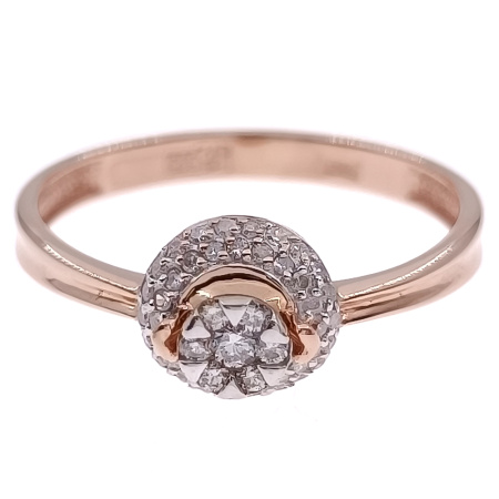 Кольцо из золота 585 пробы с бриллиантами