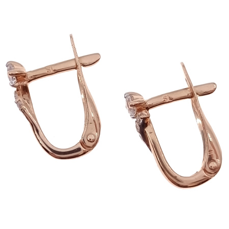 Серьги из золота 585 пробы с фианитом