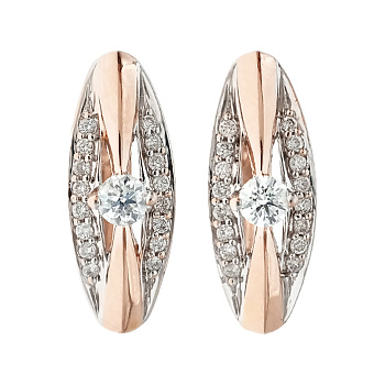 Серьги из золота 585 пробы с бриллиантами