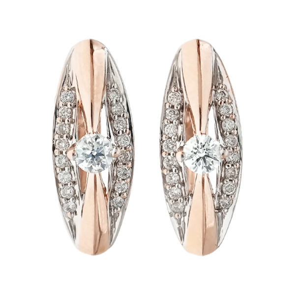 Серьги из золота 585 пробы с бриллиантами