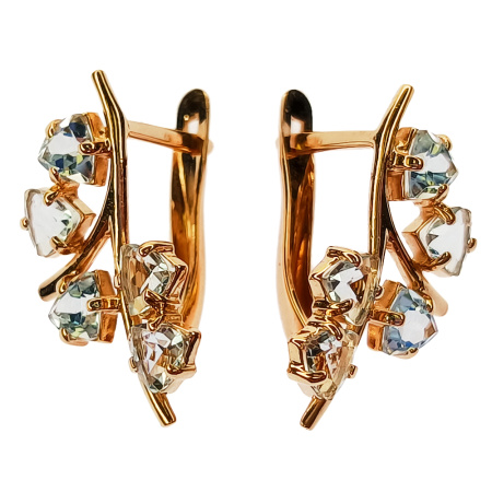 Серьги из золота 585 пробы с топазом