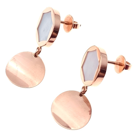 Серьги из золота 585 пробы с перламутром