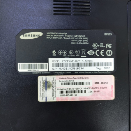 Ноутбук SAMSUNG NP-RV515 15,6"/ AMD E-450/ 4 Гб/ hdd 500 Гб