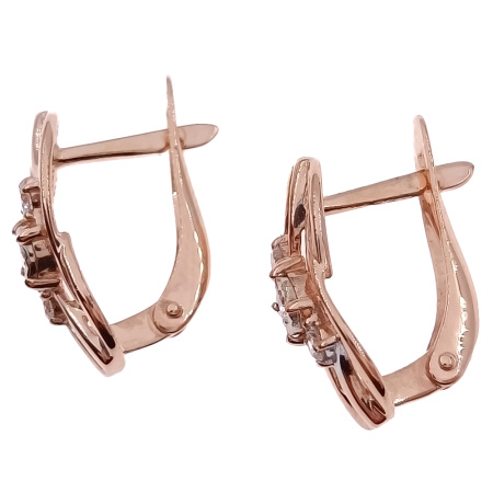 Серьги из золота 585 пробы с бриллиантами