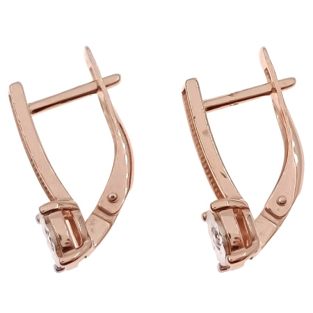 Серьги из золота 585 пробы с фианитом