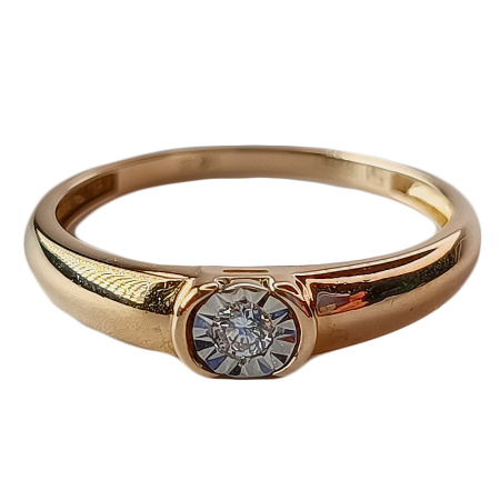 Кольцо из золота 585 пробы с бриллиантом