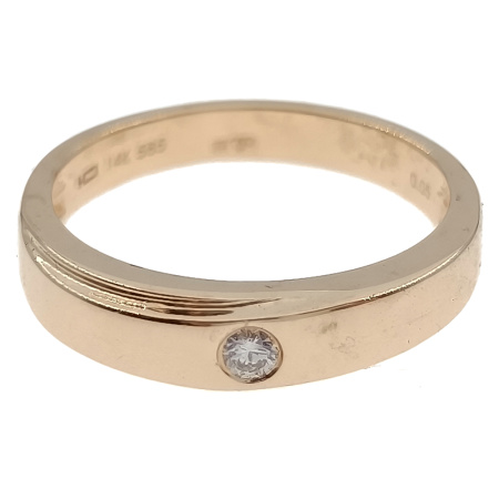 Кольцо из золота 585 пробы с бриллиантом