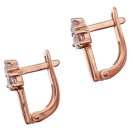 Серьги из золота 585 пробы с фианитом