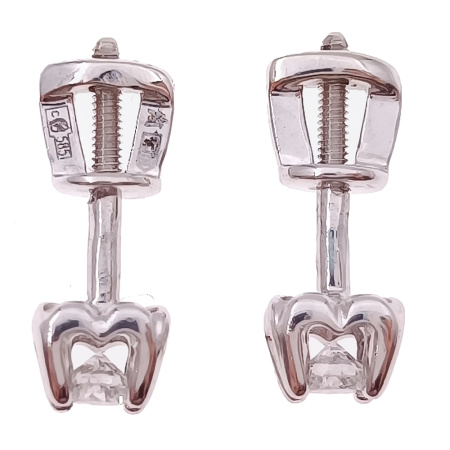 Пусеты из золота 585 пробы с бриллиантами