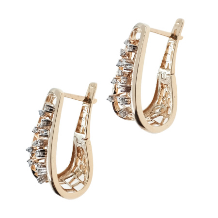 Серьги из золота 585 пробы с бриллиантами