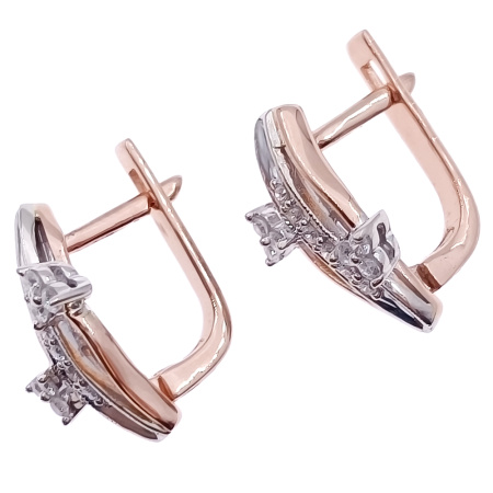 Серьги из золота 585 пробы с бриллиантами