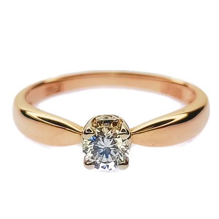 Кольцо из золота 585 пробы с фианитом