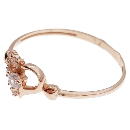 Кольцо из золота 585 пробы с фианитом