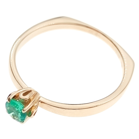 Кольцо из золота 585 пробы с изумрудом