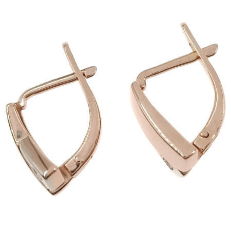 Серьги из золота 585 пробы с фианитом