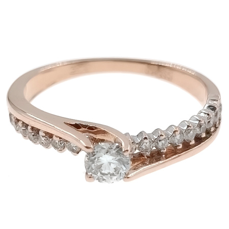 Кольцо из золота 585 пробы с бриллиантами