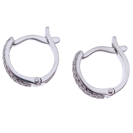 Серьги из золота 585 пробы с фианитом