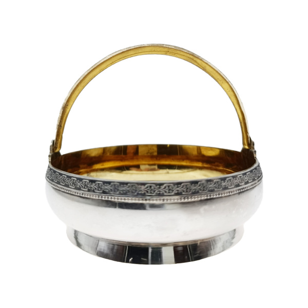 Сахарница из серебра 875 пробы