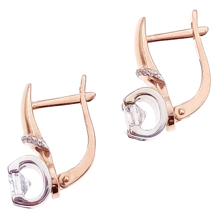 Кольцо из золота 585 пробы с фианитом