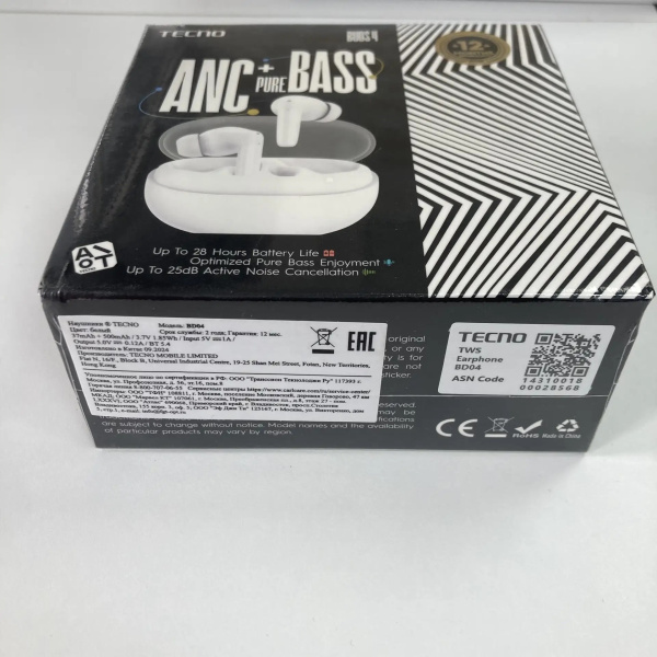 Наушники TECNO  buds 4