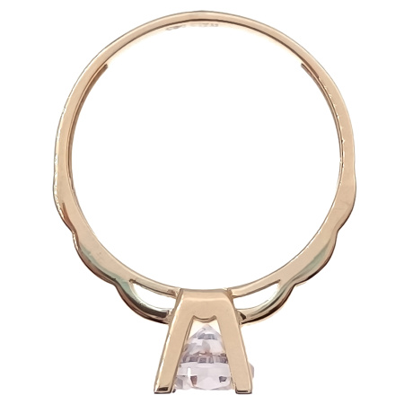 Кольцо из золота 585 пробы с фианитом