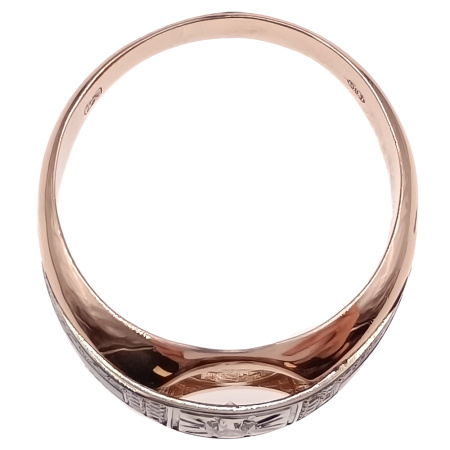 Кольцо из золота 585 пробы с бриллиантами, эмалью