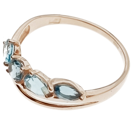 Кольцо из золота 585 пробы с топазом