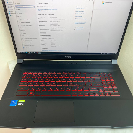 Ноутбук MSI GF76 Katana 11UC-480XRU/ Intel Core i5-11400H/ 16 Гб/ SSD 512 Гб