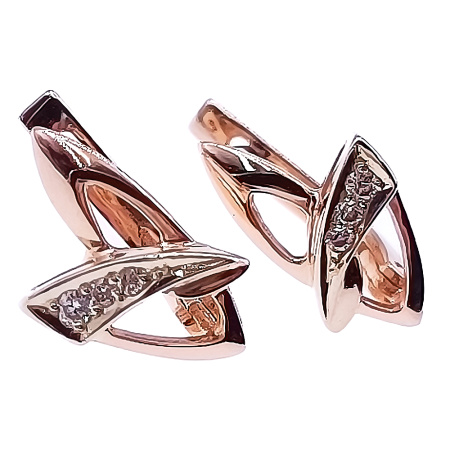 Серьги из золота 585 пробы с бриллиантами