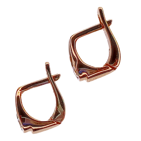 Серьги из золота 585 пробы с фианитом