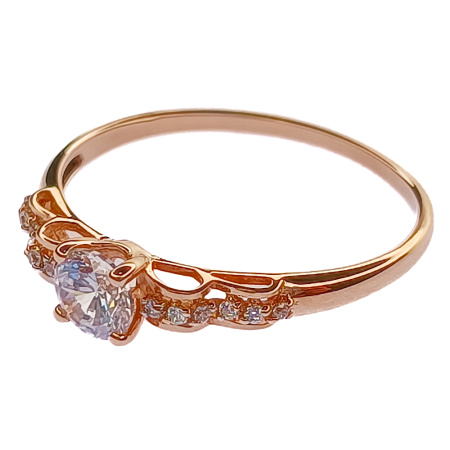 Кольцо из золота 585 пробы с фианитом