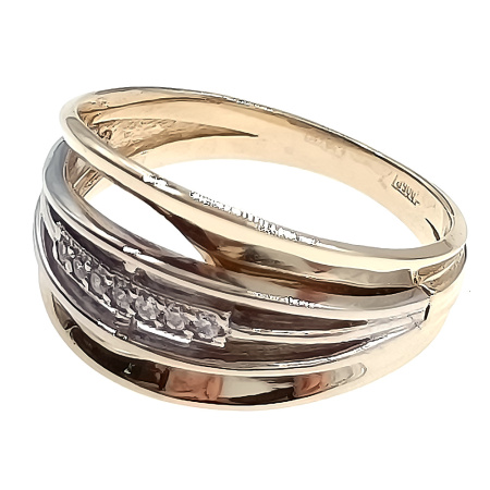 Кольцо из золота 585 пробы с фианитом