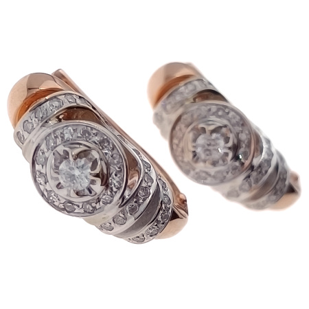 Серьги из золота 585 пробы с бриллиантами