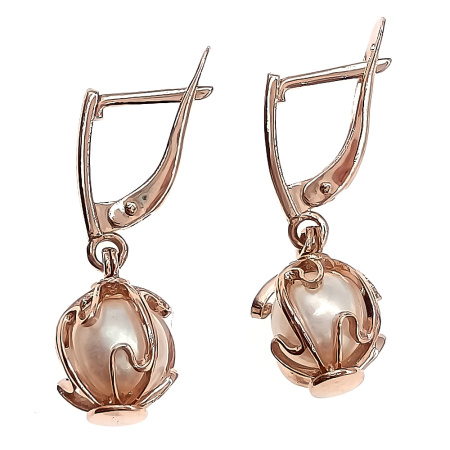 Серьги из золота 585 пробы с жемчугом