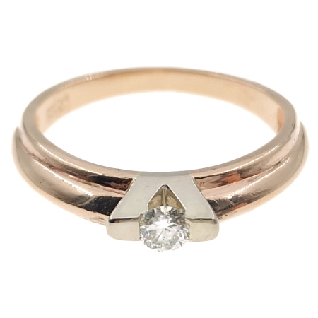 Кольцо из золота 585 пробы с бриллиантом