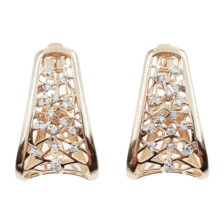 Серьги из золота 585 пробы с бриллиантами