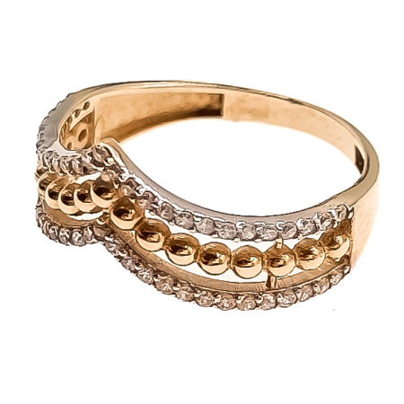 Кольцо из золота 585 пробы с фианитом