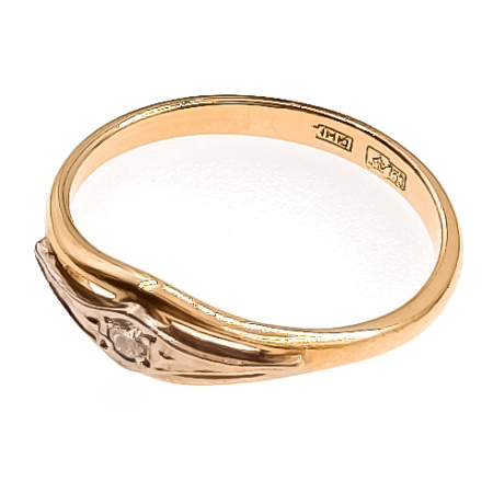 Кольцо из золота 750 пробы с бриллиантом