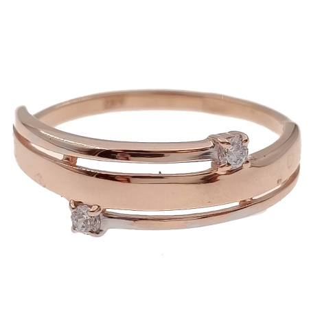 Кольцо из золота 585 пробы с фианитом