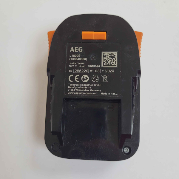Аккумулятор AEG 18v 2.0 Ah 36Wh L1820S Li-ion
