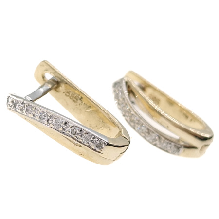 Серьги из золота 585 пробы с бриллиантами