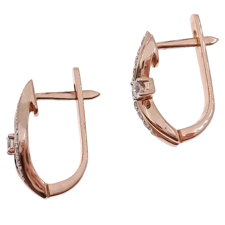 Серьги из золота 585 пробы с бриллиантами