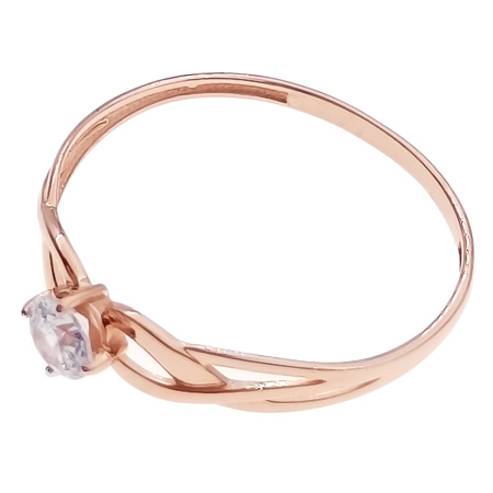 Кольцо из золота 585 пробы с фианитом