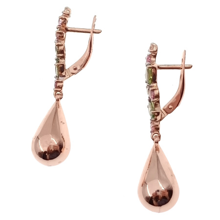 Серьги из золота 585 пробы с фианитом