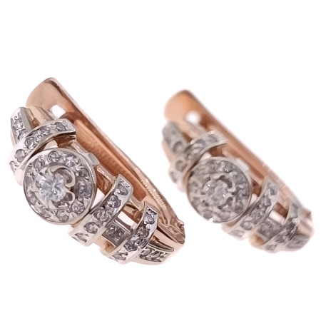 Серьги из золота 585 пробы с бриллиантами