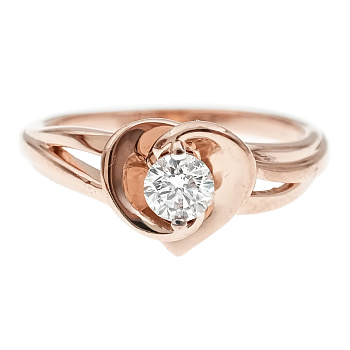 Кольцо из золота 585 пробы с бриллиантом