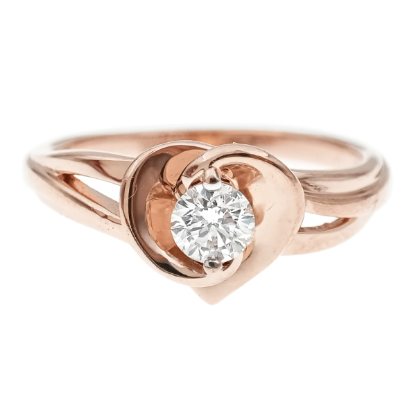 Кольцо из золота 585 пробы с бриллиантом