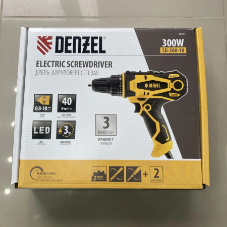 Шуруповерт DENZEL sd-300-10