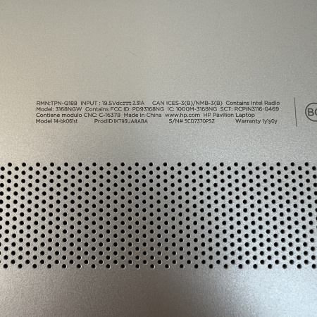 Ноутбук HP pavilion 14-bk061st 14,0"/ Intel Core i3 7100U/ 16 Гб/ 1 Тб/