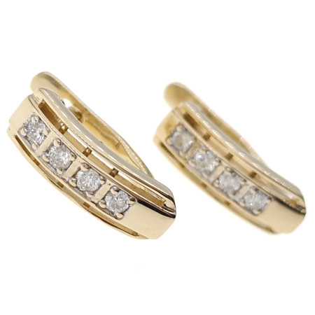 Серьги из золота 585 пробы с бриллиантами